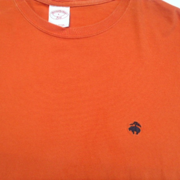 346 Brooks Brothers cotton knit crew neck Orange - Picture 1 of 4